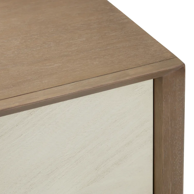 Natural Brown 2 Sliding Door Media Credenza/sideboard