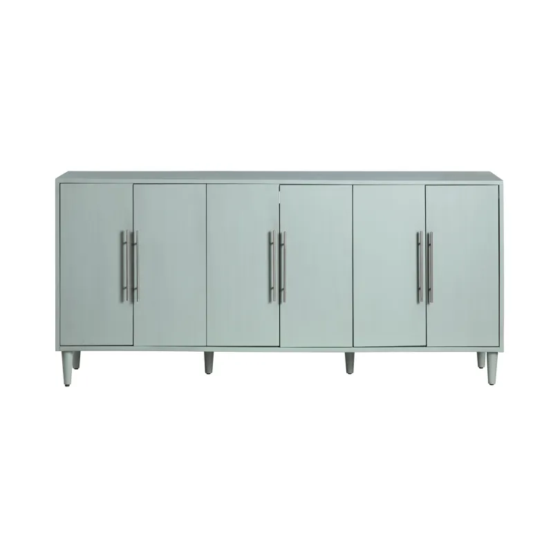 Sea Foam Green 6 Door Media Credenza/sideboard