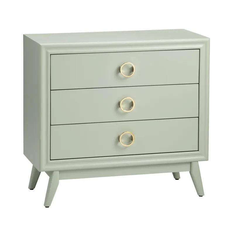 3-drawer Sage Green Accent Chest