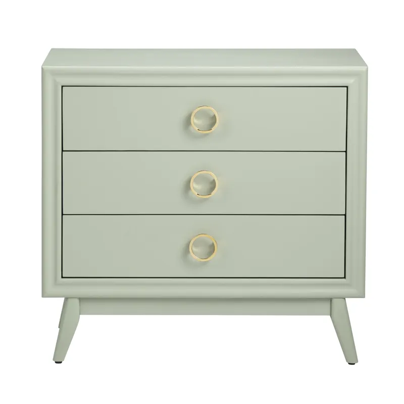 3-drawer Sage Green Accent Chest