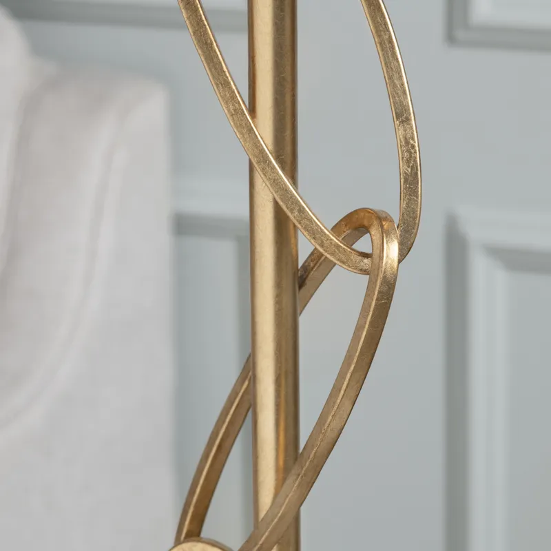 Metal Floor Lamp With Linen Shade
