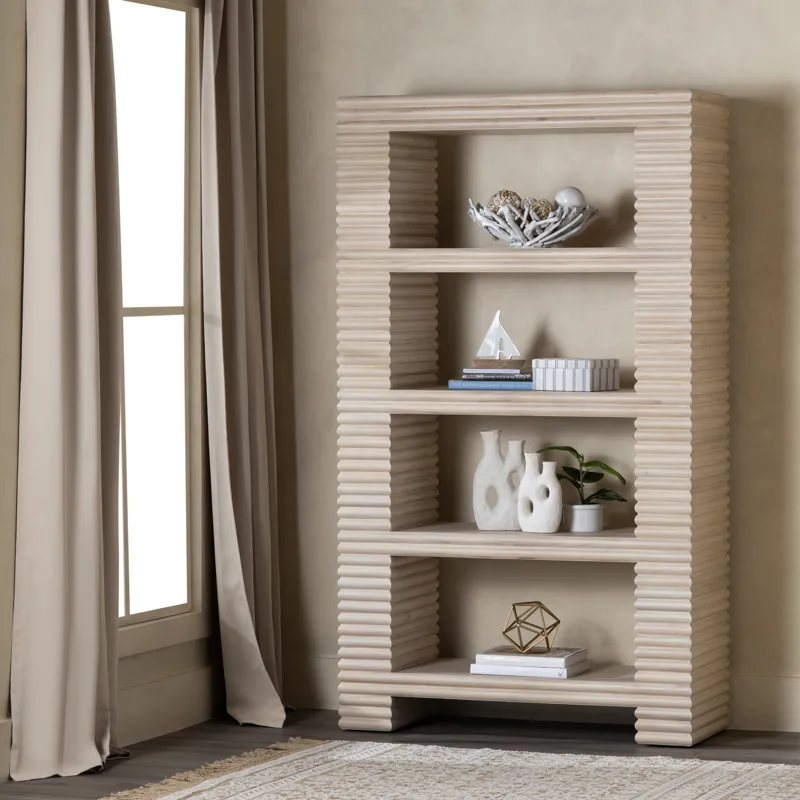 4 Shelf Reeded Etagere/bookcase