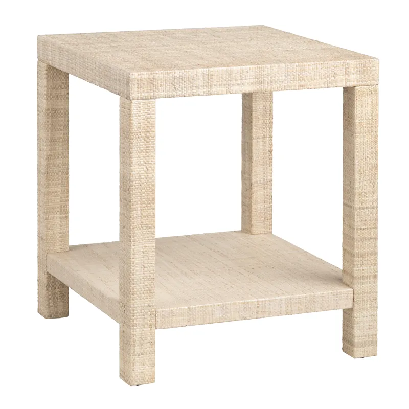Square Rafia End Table