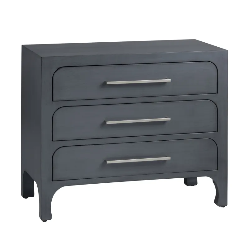 Warm Blue 3-drawer Accent Chest