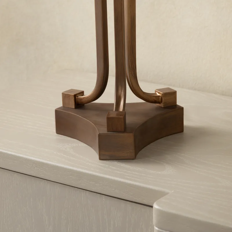Crystal & Metal Table Lamp With Shade