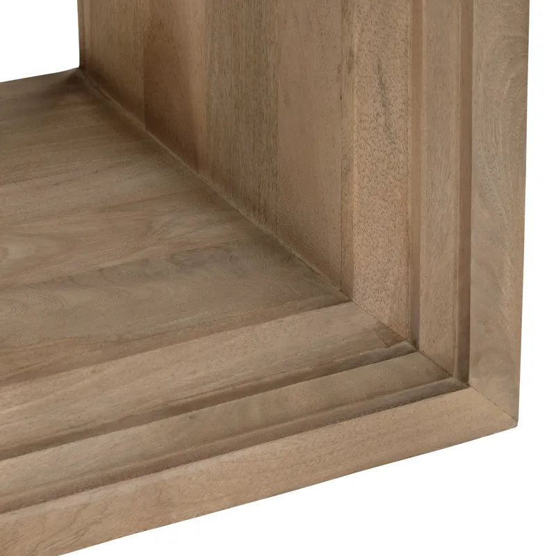 87 In. Soft Brown Solid Wood 5 Shelf Etagere/bookcase