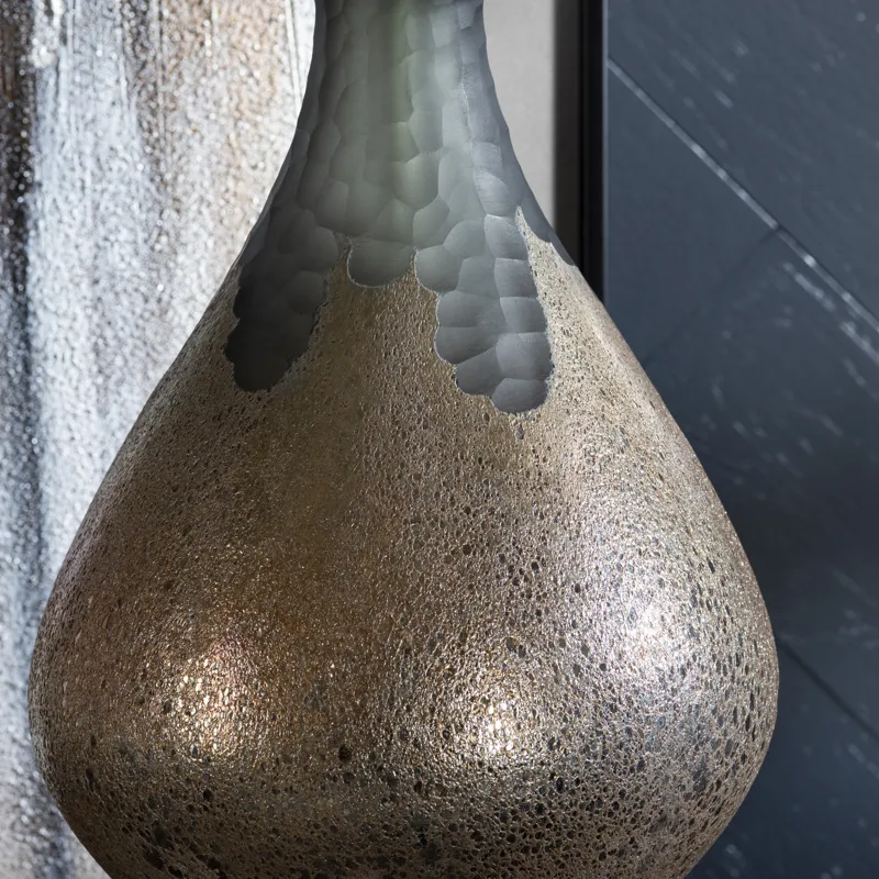 Moody Blown & Carved Glass Table Lamp