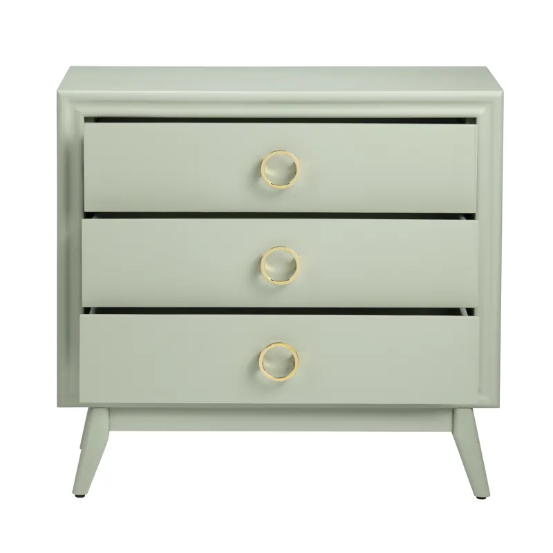 3-drawer Sage Green Accent Chest