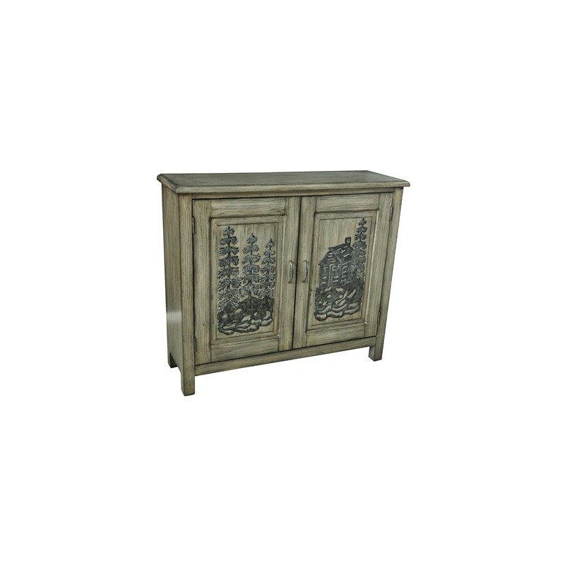 Ponderosa 2 Door Mountain Scene Cabinet