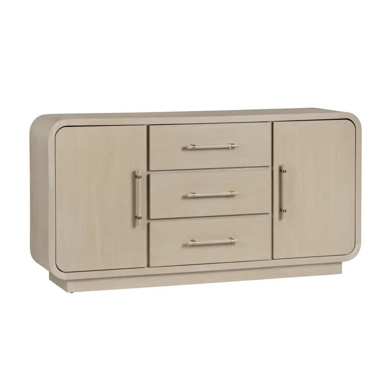 Tan With A Cream Wash 2-door, 3-drawer Credenza/sideboard