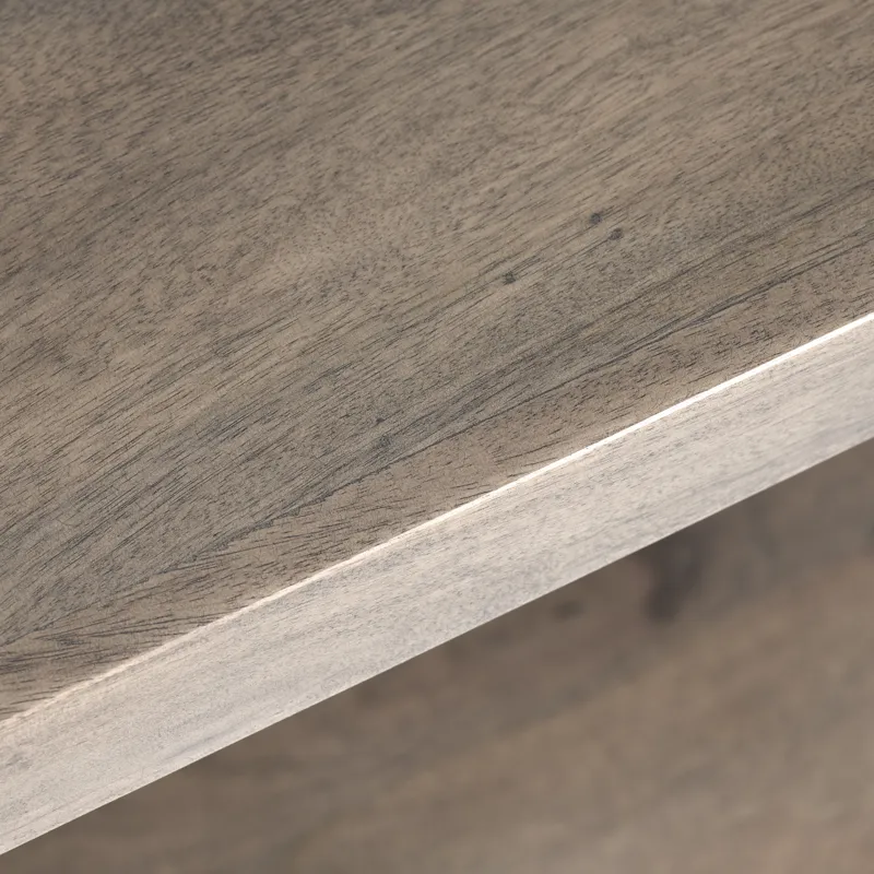 Grey Mango Wood Cocktail Table With Shelf