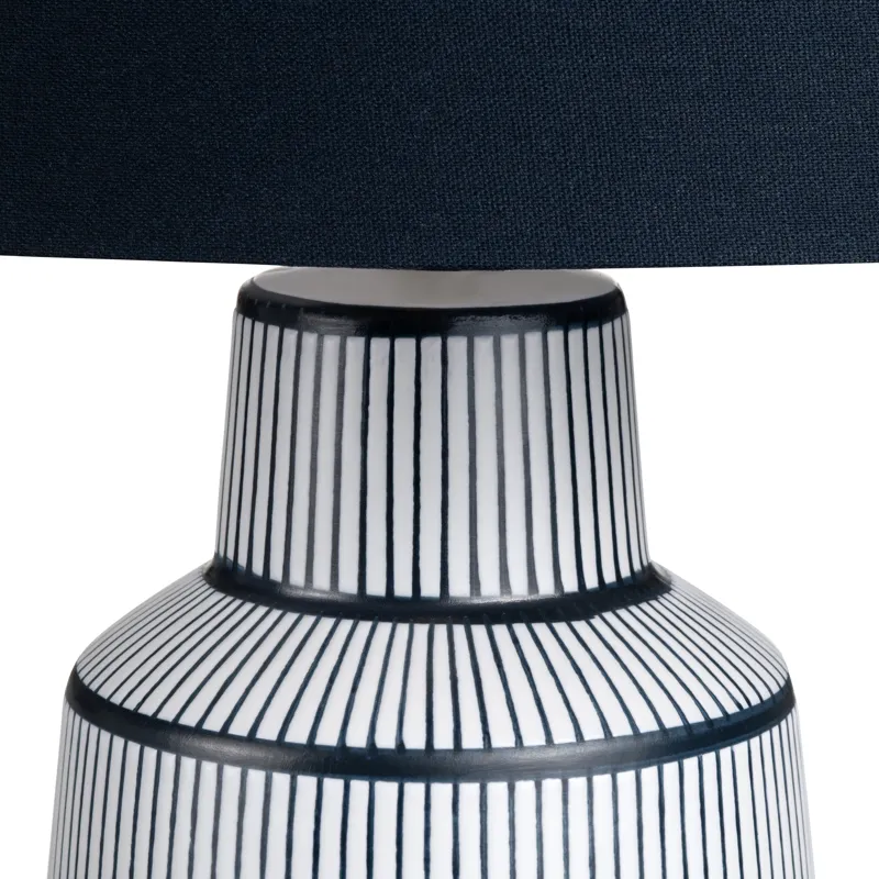 Ceramic Table Lamp With Linen Shade