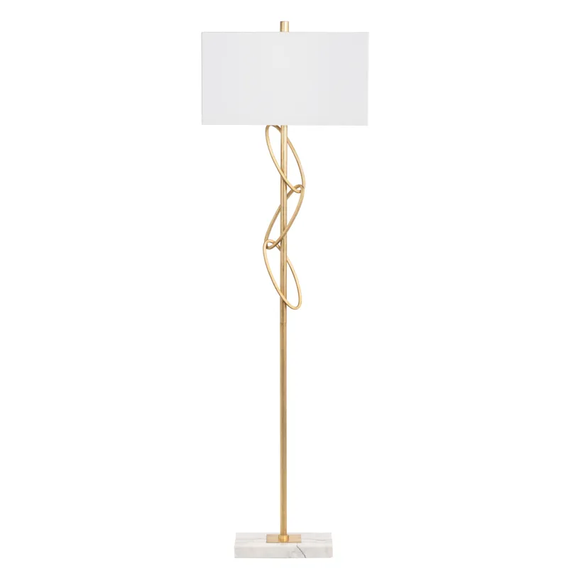 Metal Floor Lamp With Linen Shade