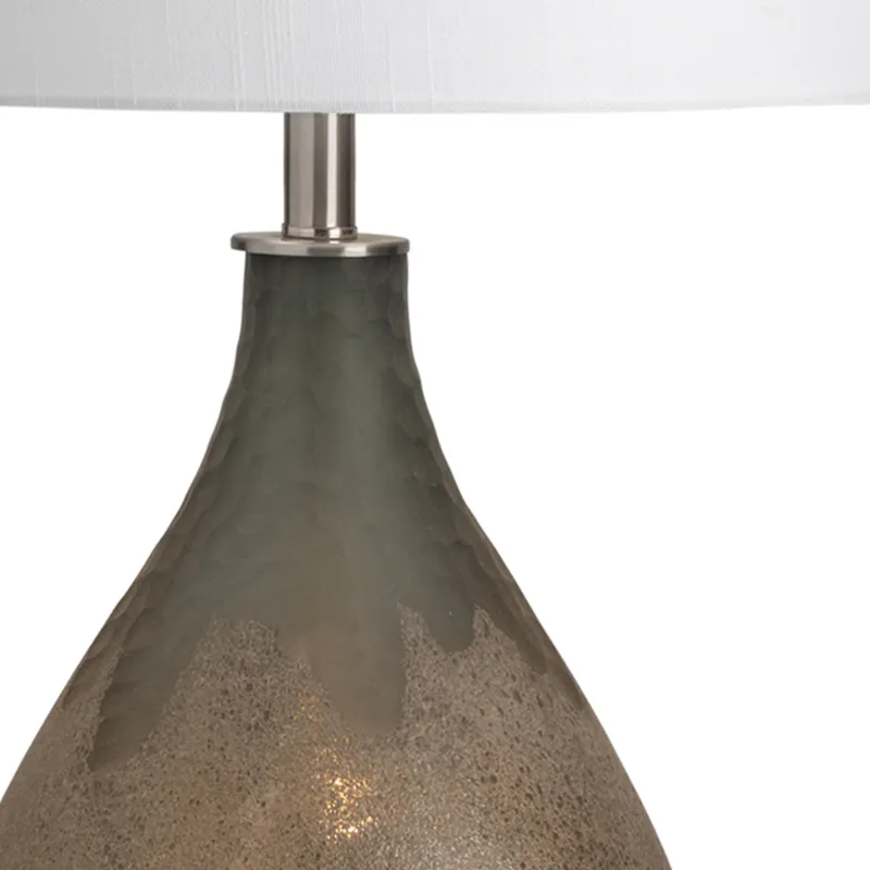 Moody Blown & Carved Glass Table Lamp