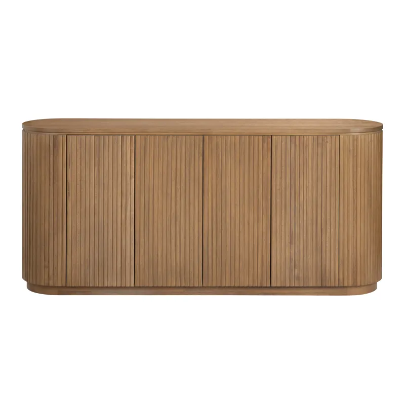 Honey Brown 4-door Credenza/sideboard