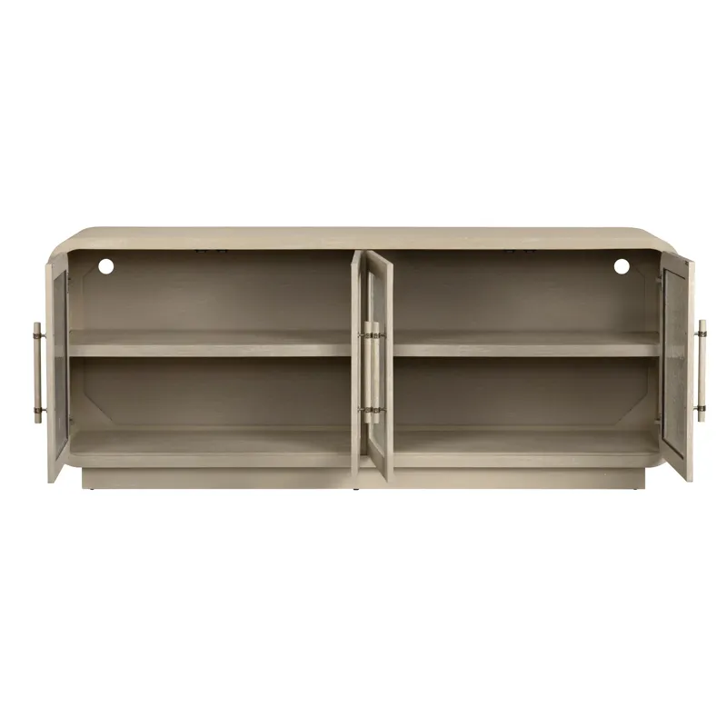 Tan 4-door Media Credenza/sideboard