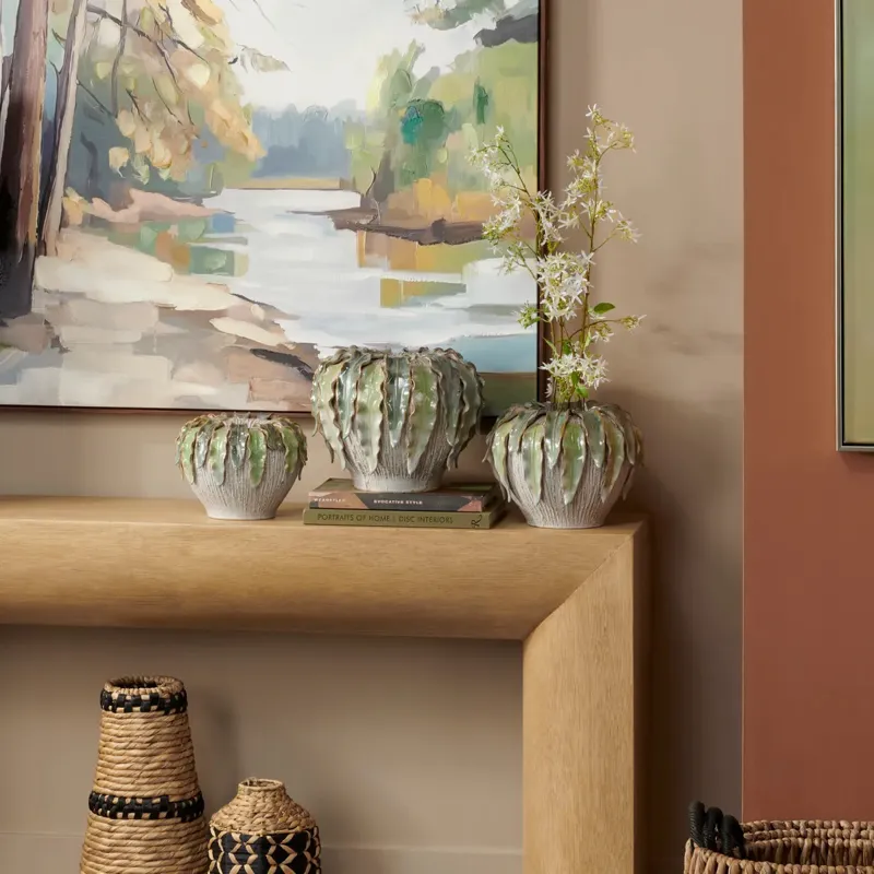 Large Fern Hollow Vases