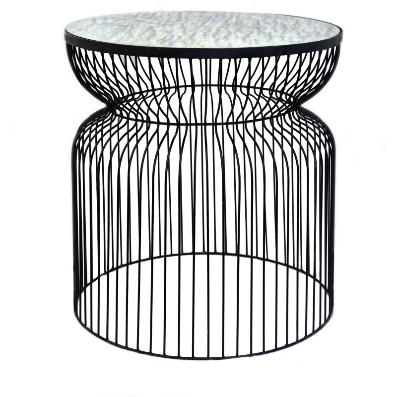 Montreal Round Metal Wire End Table CVFNR5012 by Crestview Collection