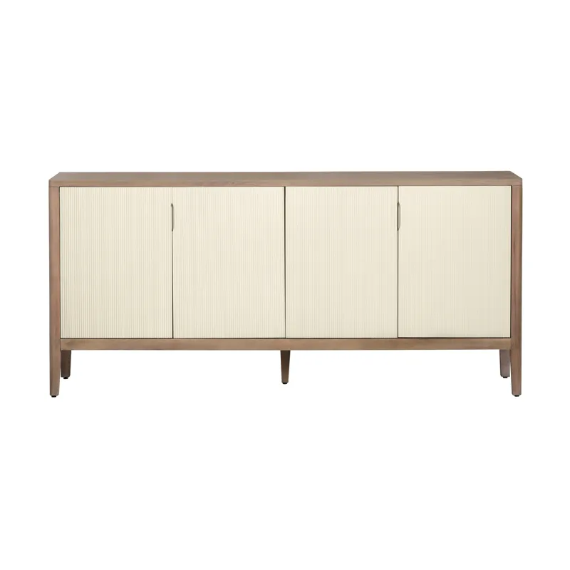 Warm Brown 4-door Media Credenza/sideboard