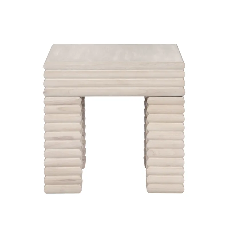 Square Reeded Accent/end Table