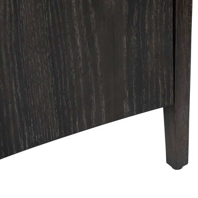 Dark Brown 4-door Reeded Media Credenza/sideboard