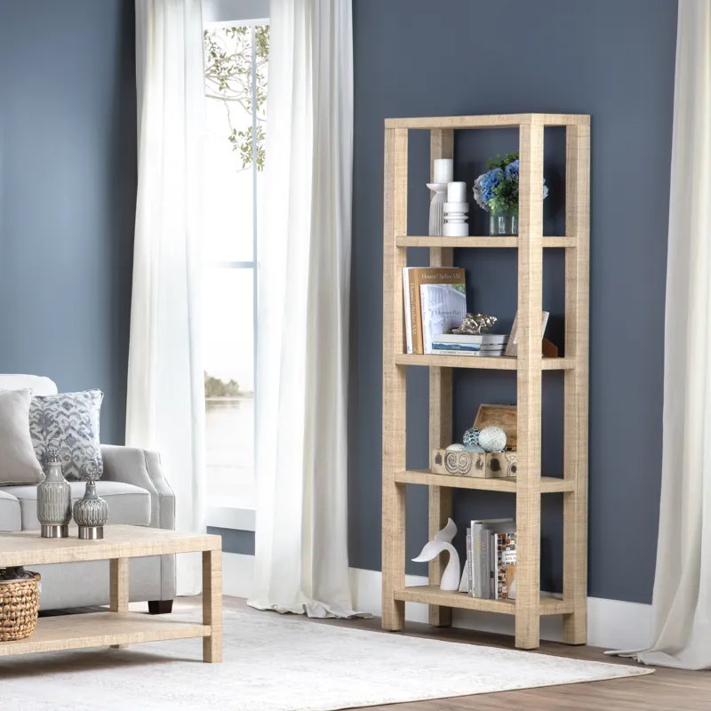 Providence 4 Shelf Rafia Etagere