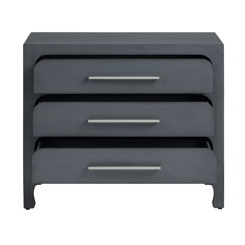 Warm Blue 3-drawer Accent Chest