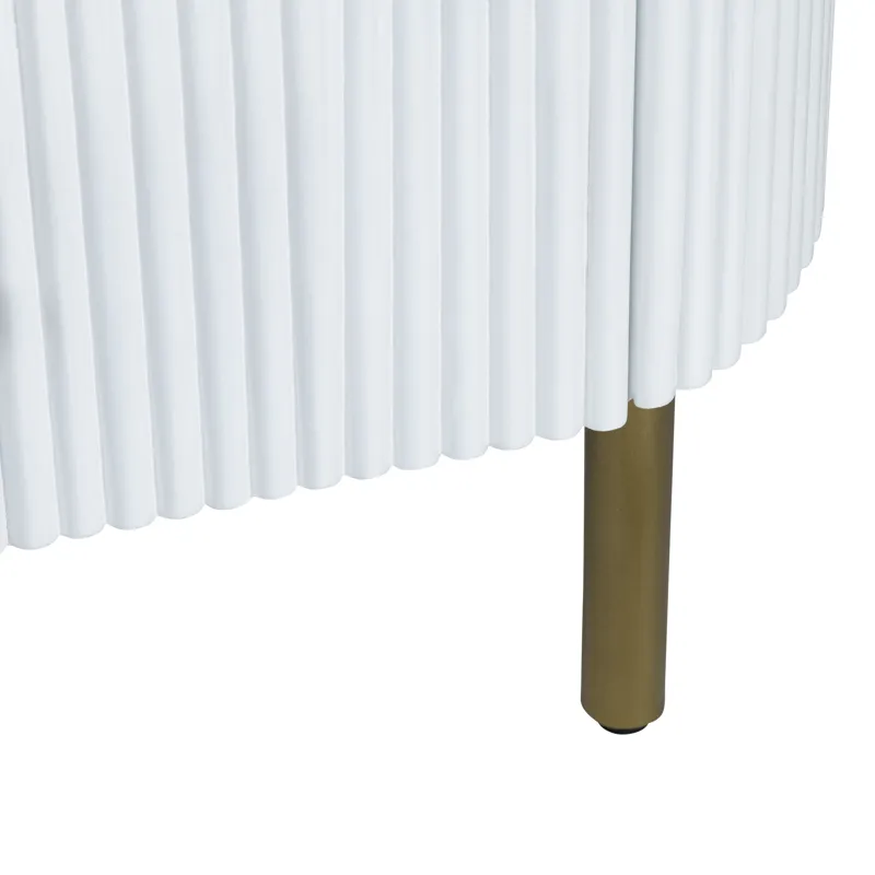 3-drawer White Accent Chest