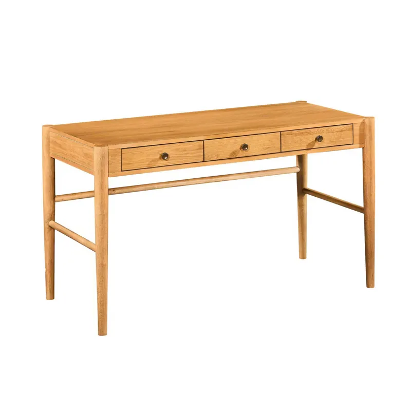 Tan Wood Grain 3-drawer Writing Desk