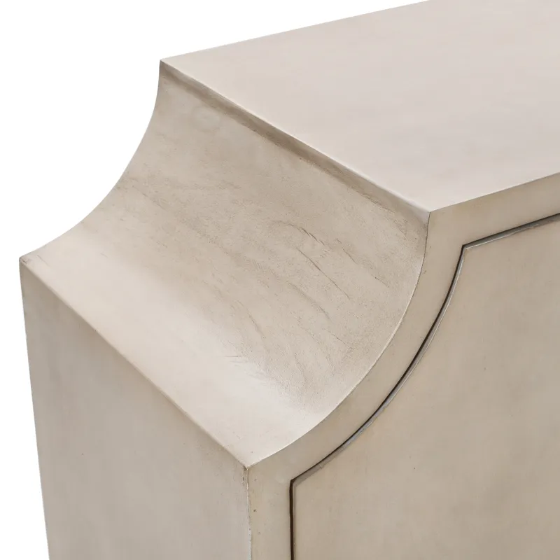 Cream With A Brown Undertone 4-door Media Credenza/sideboard