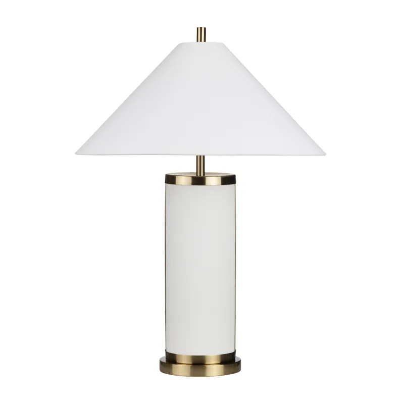 Set Of 2 Metal Table Lamp With Linen Shade