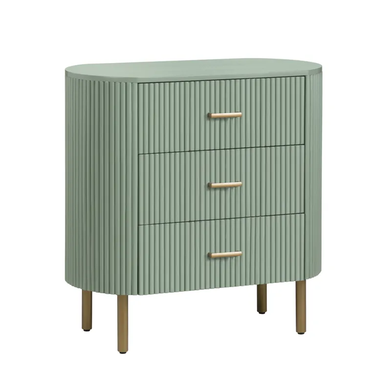 3-drawer Sage Green Accent Chest