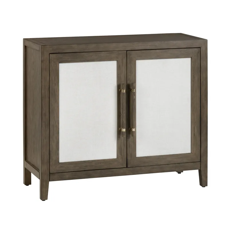 Deep Brown 2-door Rattan Media Cabinet