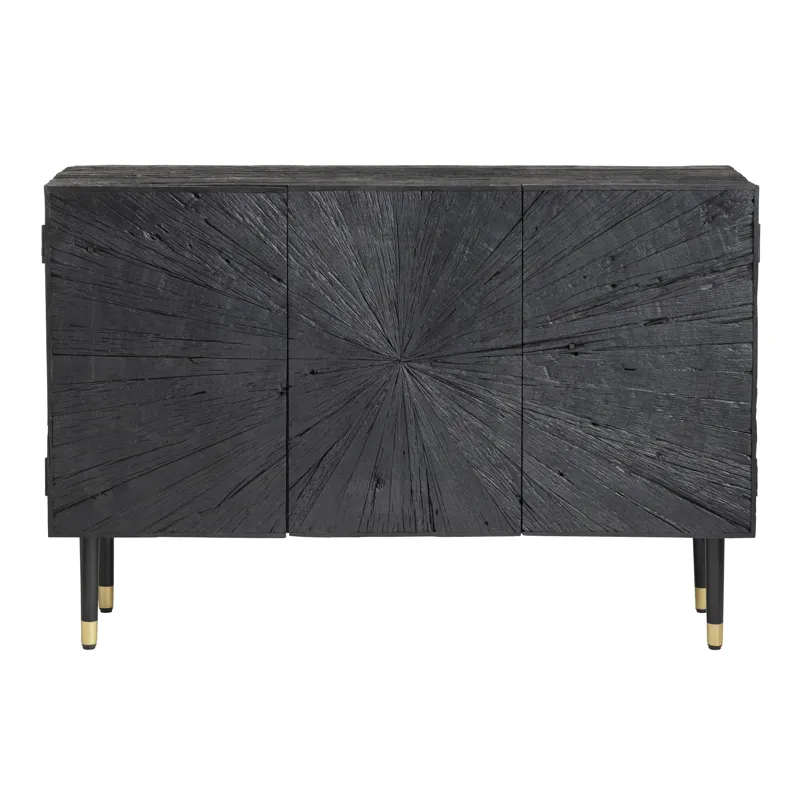 Solid Wood 3-door Media Credenza/sideboard