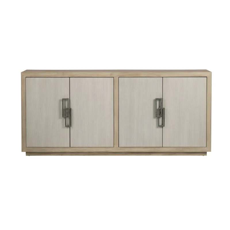 Tan & Cream 4-door Media Credenza/sideboard
