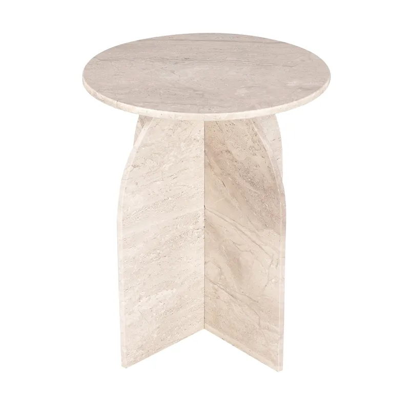 Round Marble Accent/end Table