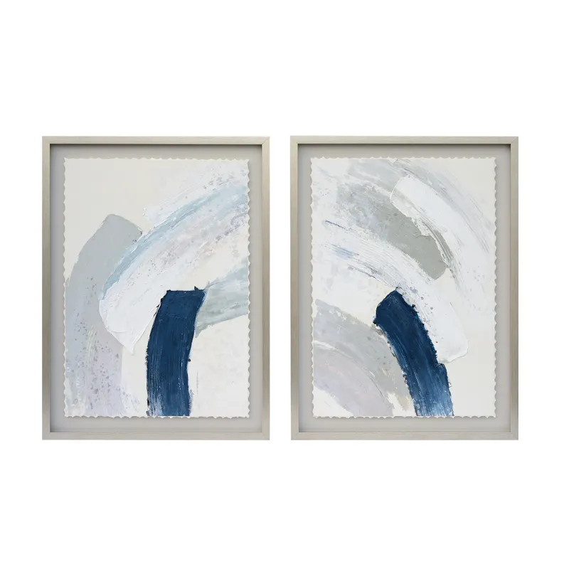 Modern Flow 2-piece Abstract Framed Wall Art Set
