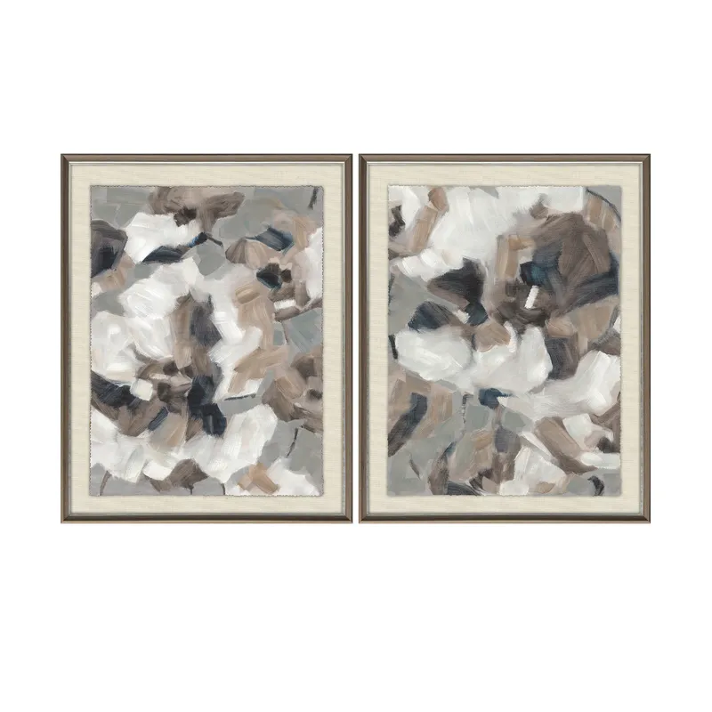 Bristol 2-piece Abstract Neutral Framed Wall Art Set