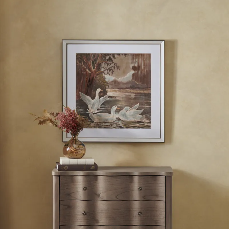 Swan Lakes Waterfowl Framed Print