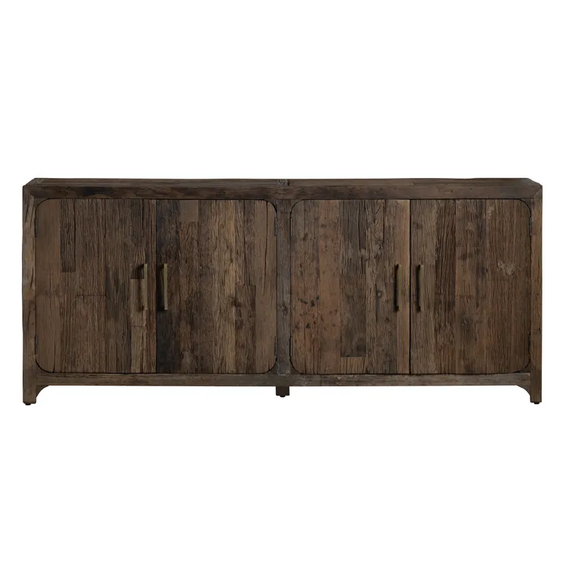 Reclaimed Wood 4-door Media Credenza/sideboard