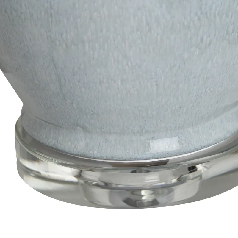 Set Of 2 Ceramic & Crystal Base Table Lamp With Linen Shade