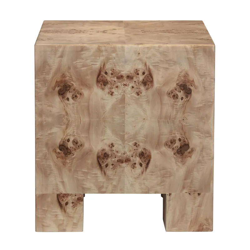 Mappa Burl Square Accent/end Table