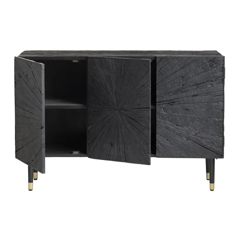 Solid Wood 3-door Media Credenza/sideboard