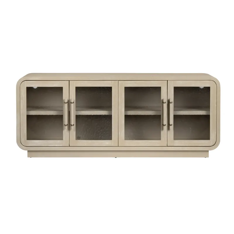 Tan 4-door Media Credenza/sideboard