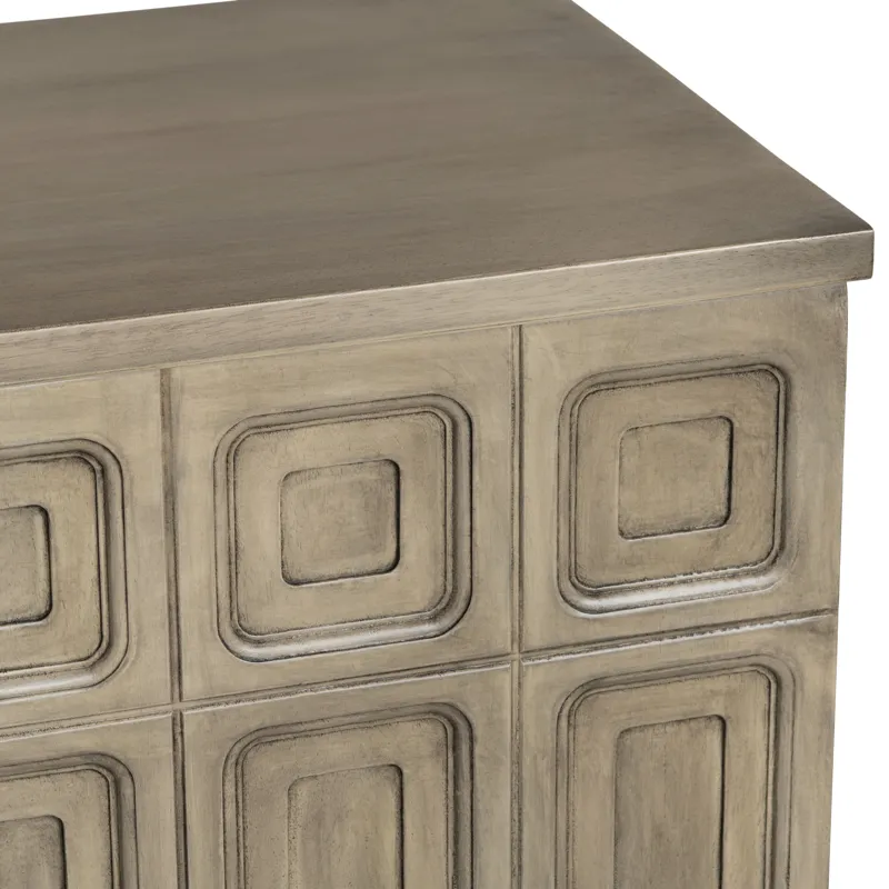 Medium Brown With Black Wash 4-door Media Credenza/ Sideboard