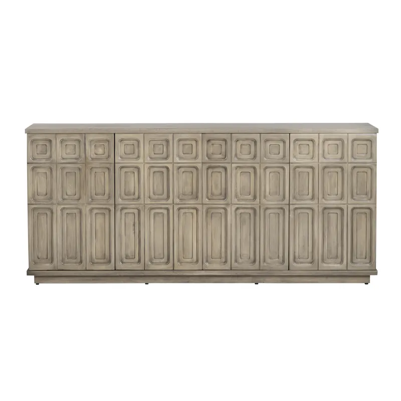 Medium Brown With Black Wash 4-door Media Credenza/ Sideboard