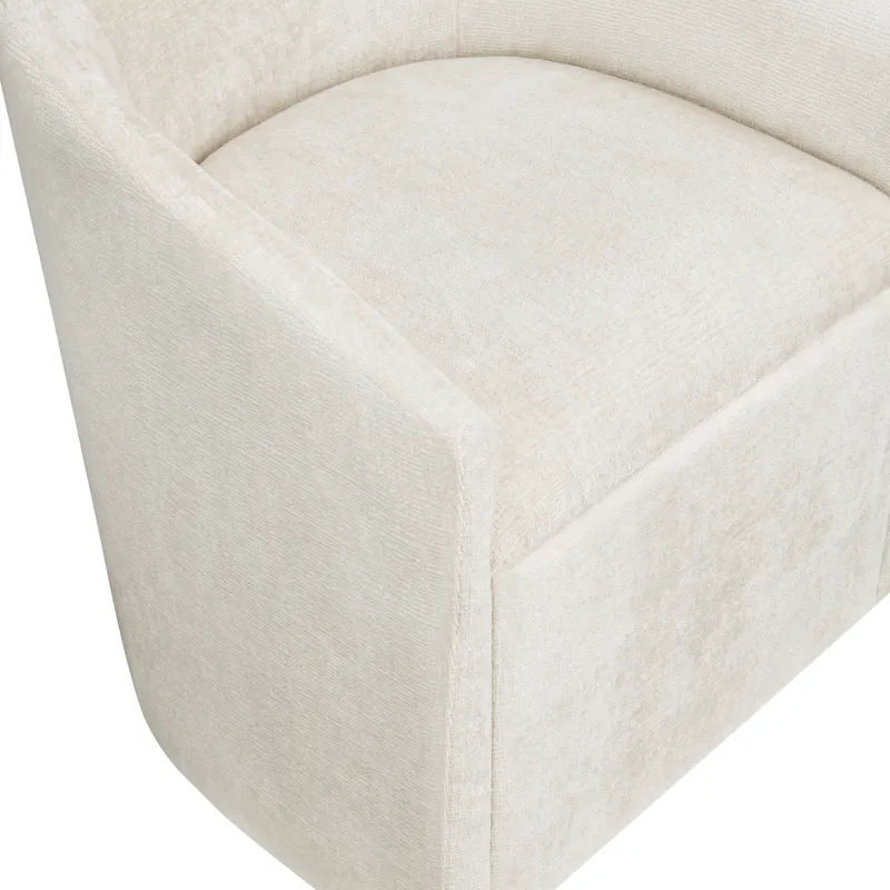 Set Of 2 White Upholstered Dining Chairs