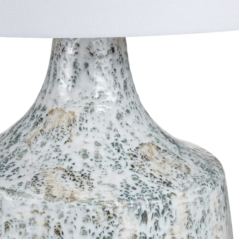 Ceramic Table Lamp With Linen Shade
