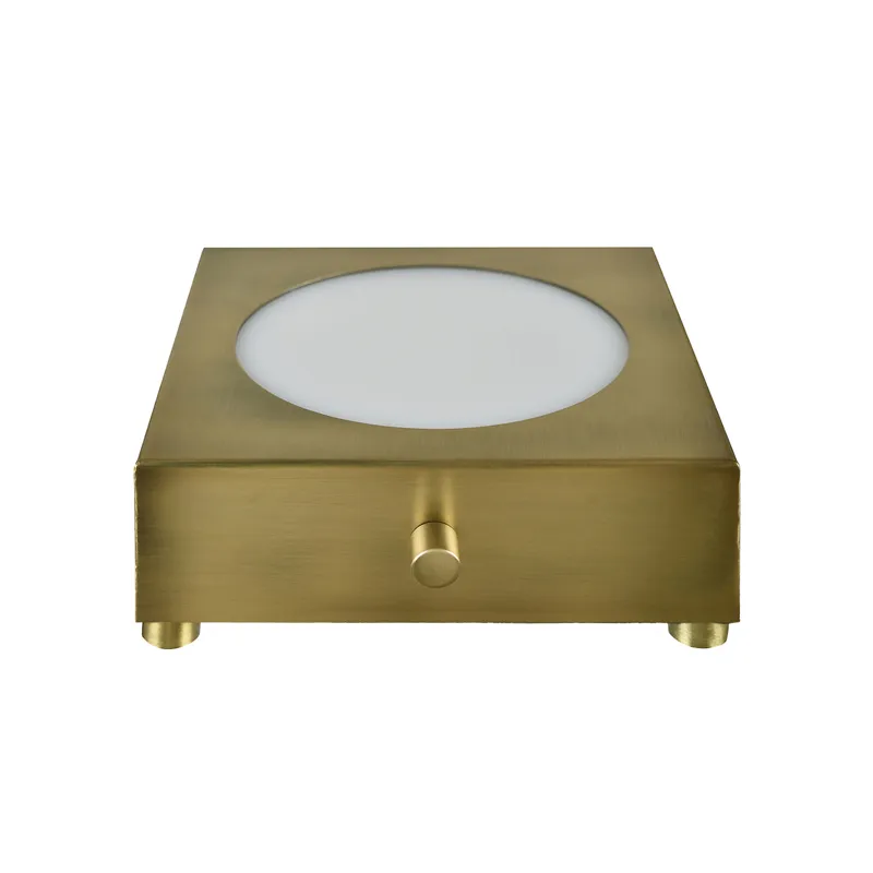Metal Led Uplight In Gold Brushed Finish