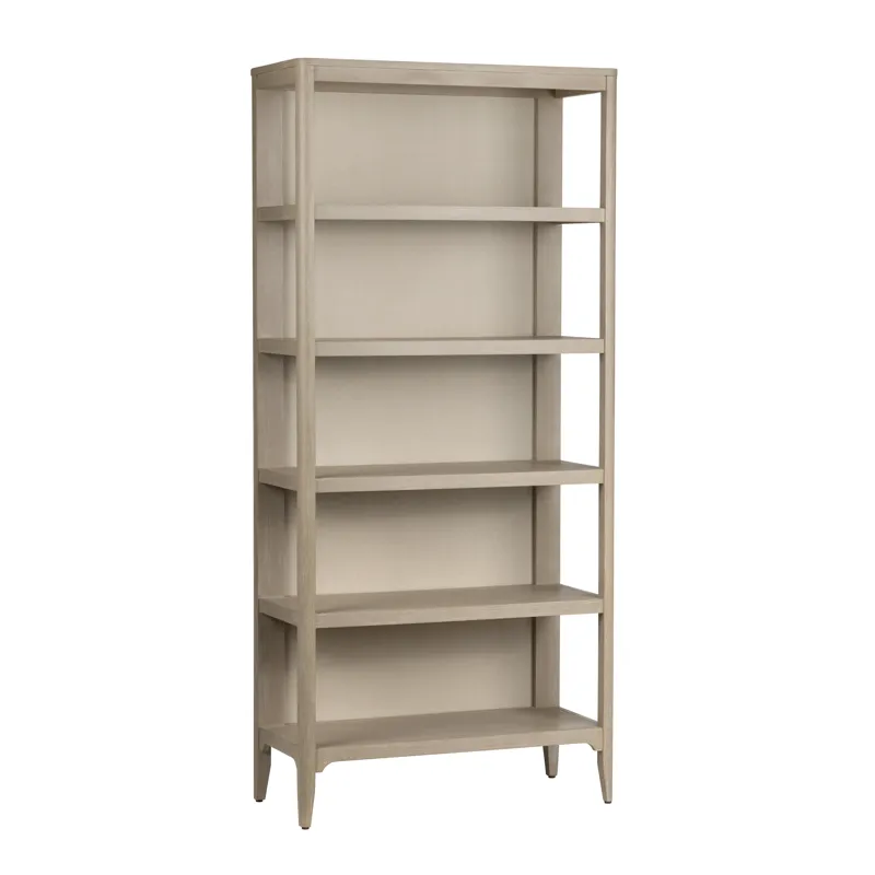 4 Shelf Etagere/ Bookcase With Rafia Back